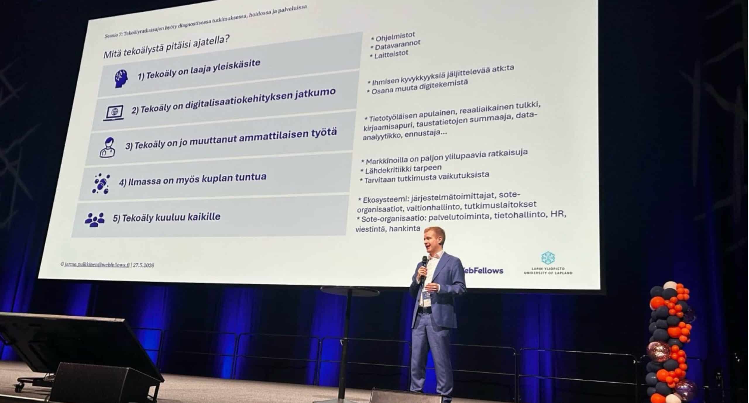 Tekoälyn hyödyt ja reunaehdot sosiaali-ja terveydenhuollon ATK-päivillä